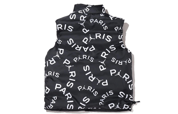 Air Jordan Paris Saint-Germain Reversible Stay Warm Stand Collar vest Black CV9957-010