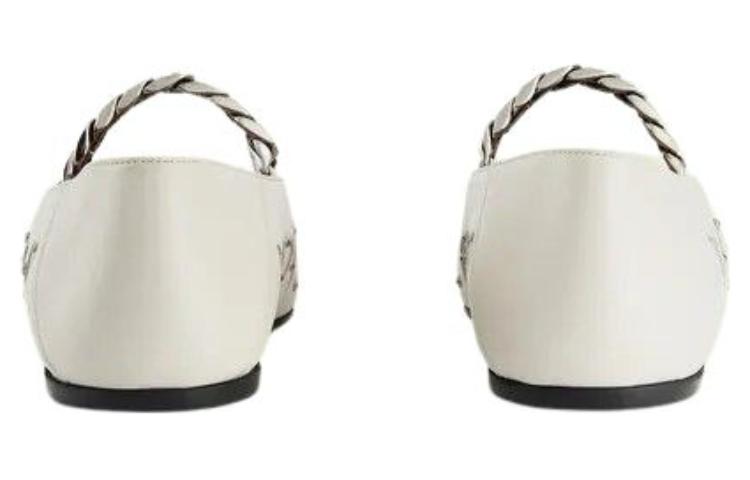 (WMNS) Gucci Lovelight flat with Horsebit 'White Blue' 713868-BKO60-9042