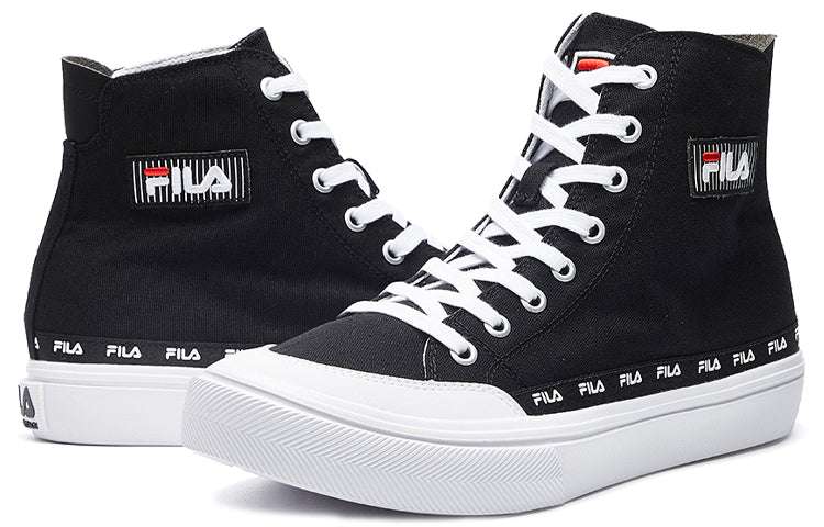 FILA STRADA high-top canvas shoes Black/white F12M034412FBW