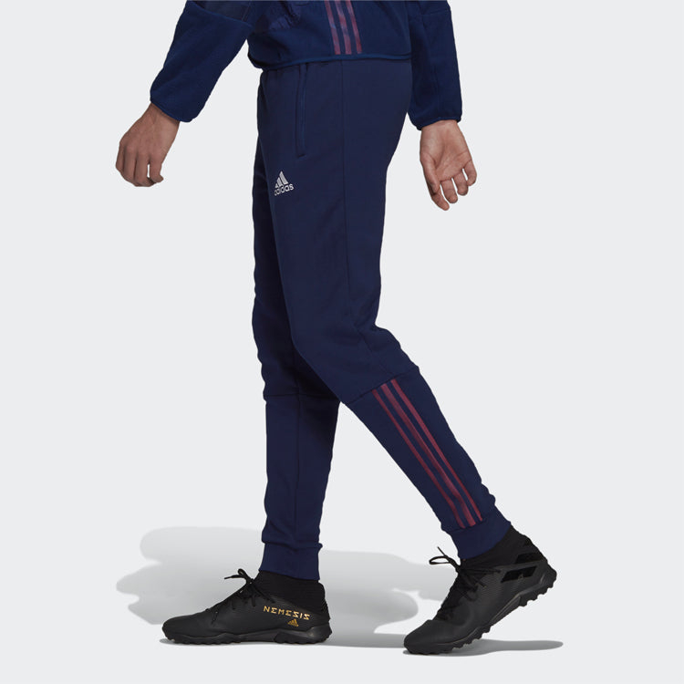 Men's adidas Logo Pattern Loose Sports Pants/Trousers/Joggers Navy Blue GR0701