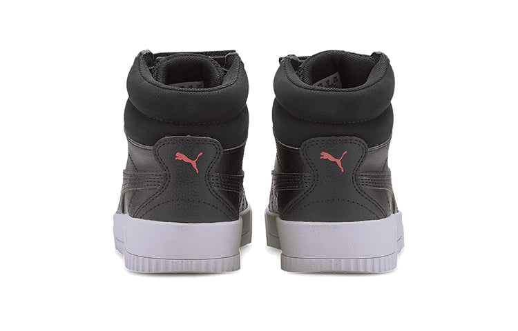 (GS) PUMA Carina Mid Mid-high Board Shoes Black/White 374440-02