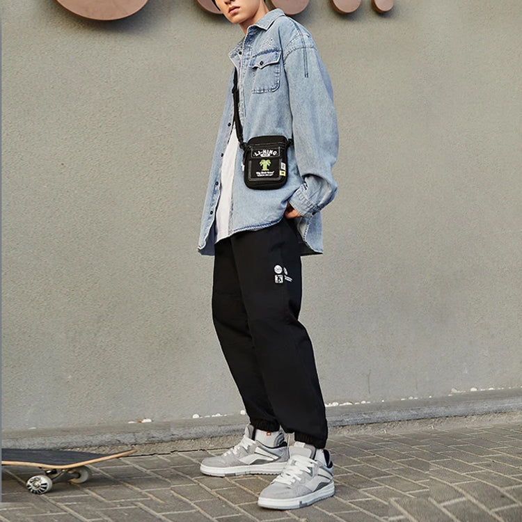 Li-Ning Skateboard Series Logo Embroidered Loose Washed Denim Shirt 'Light Blue' ASHS011-1