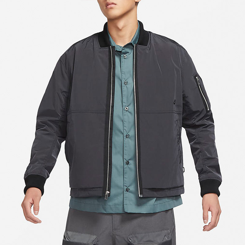 Nike Solid Color Training Loose Casual Jacket Black DD4715-010