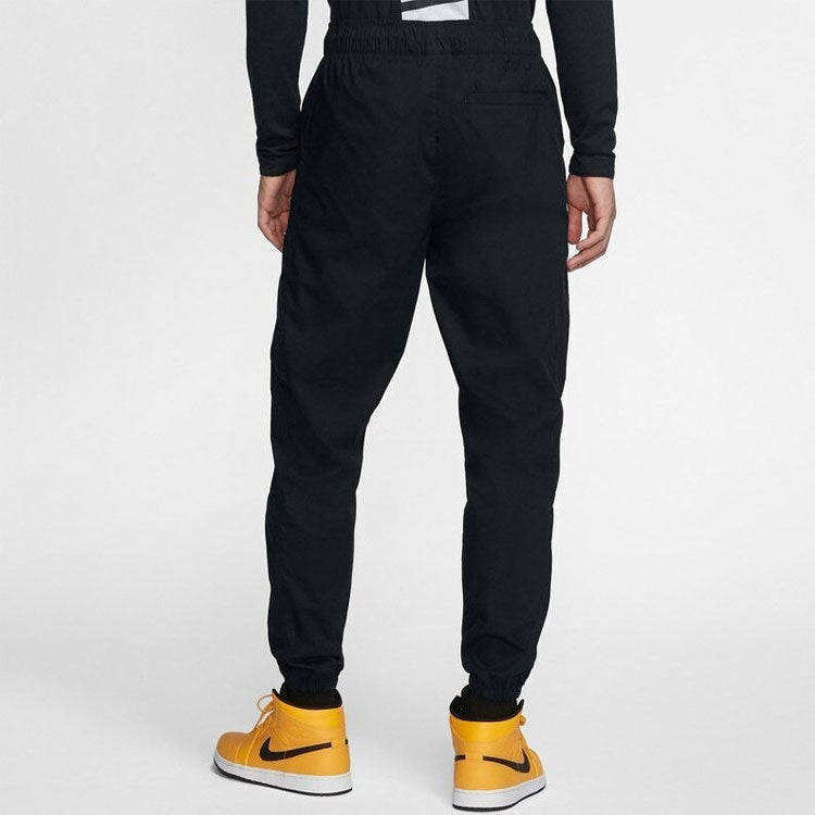 Air Jordan Jumpman Woven Casual Bundle Feet Sports Pants Black DJ6383-010