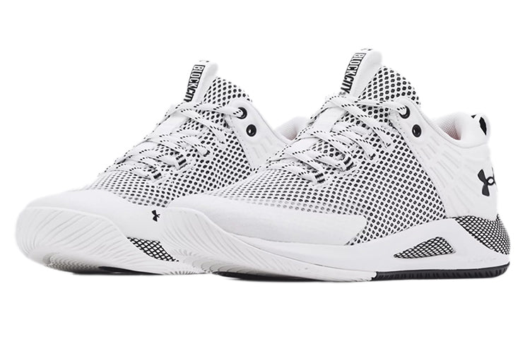 (WMNS) Under Armour HOVR Block City 'White Black' 3023709-101