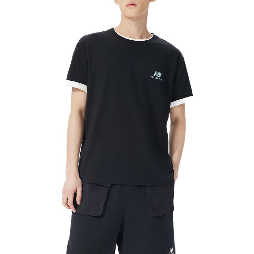 New Balance Graphic Print Tee Asia Sizing 'Black Yellow Green' AMT22366-BK