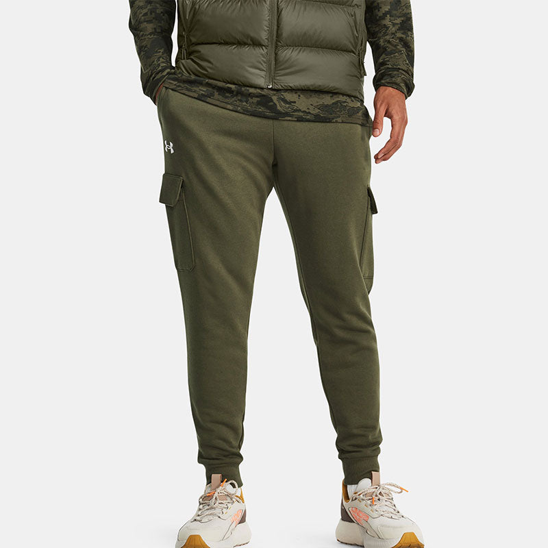 Under Armour Rival Fleece Cargo Joggers 'Olive Green' 1382134-390