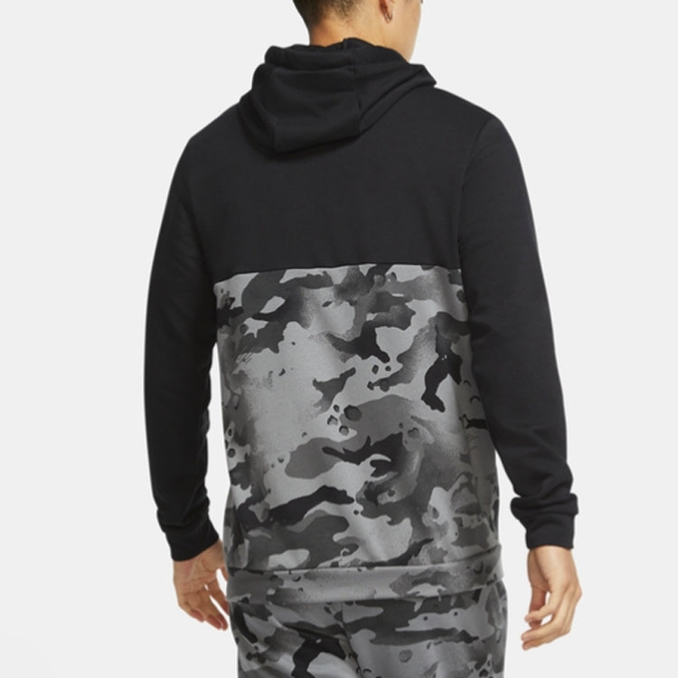 Nike DRI-FIT Colorblock Camouflage Zipper Cardigan Training Hooded Jacket Black CU6049-010