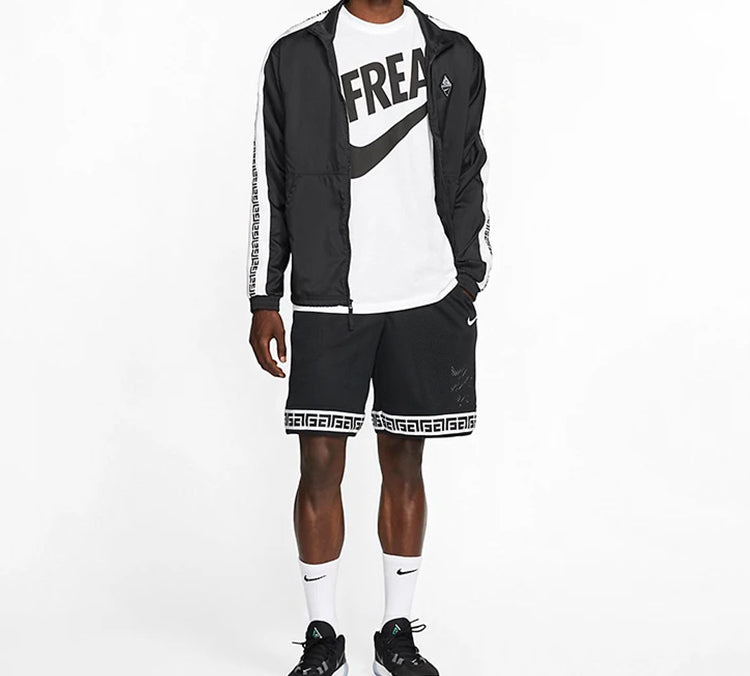 Nike Giannis Dri-Fit Freak Large Logo Round Neck T-Shirt 'White' BV8265-100