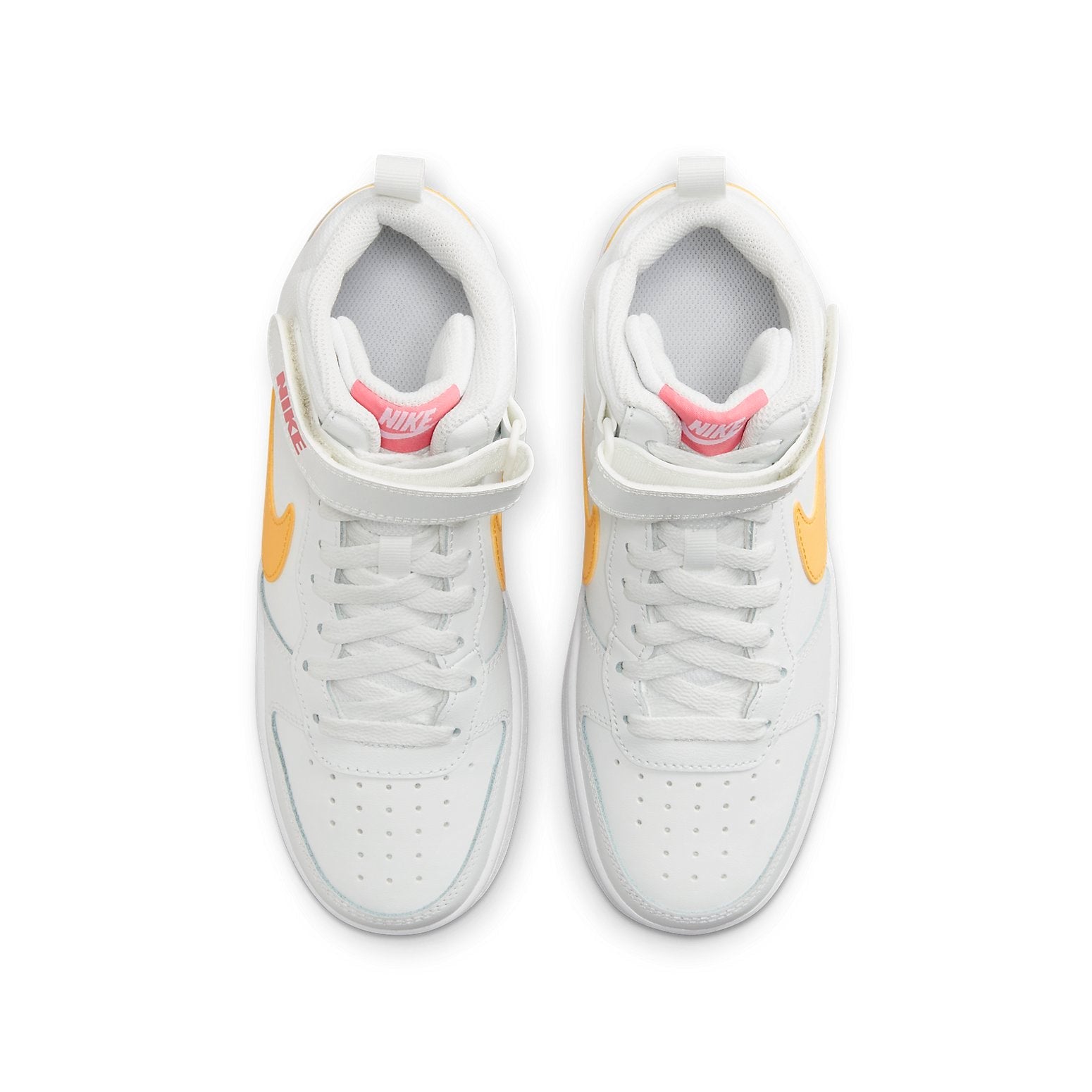 (GS) Nike Court Borough Mid 2 'White Topaz Gold' CD7782-112