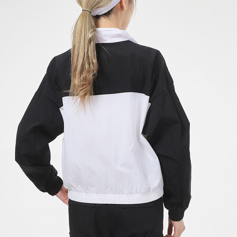 (WMNS) Nike Embroidery Logo Stand Collar Jacket White CZ8319-010