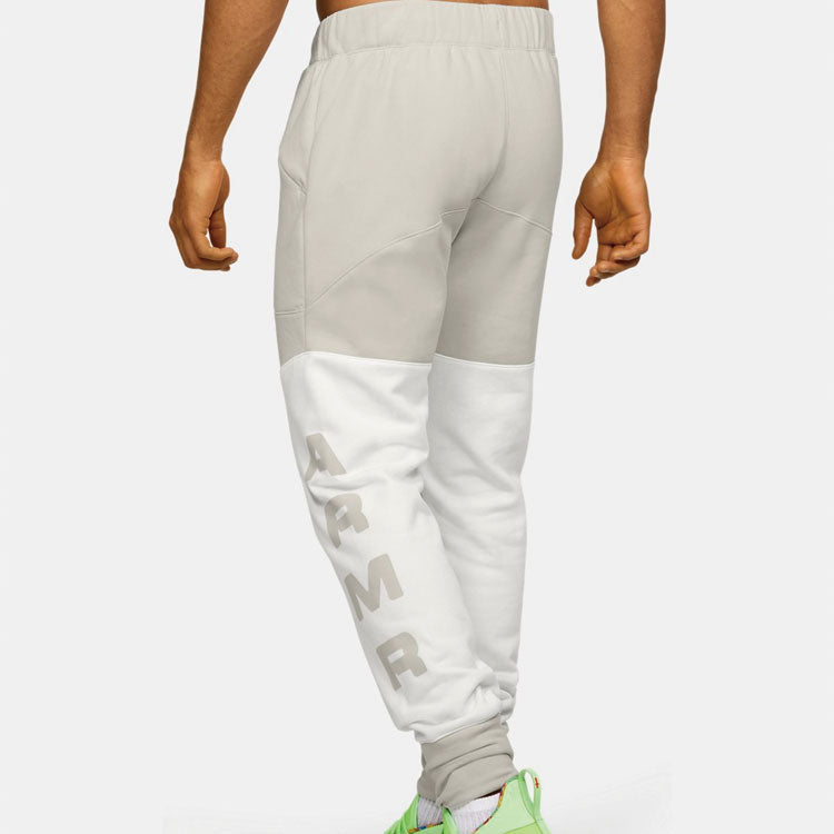 Under Armour Moments Fleece Basketball Pants 'Grey White' 1351339-110