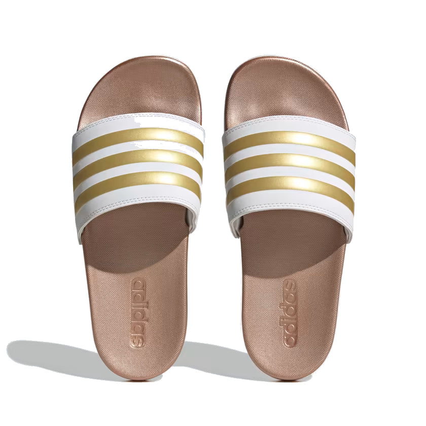 (WMNS) adidas Adilette Comfort Slide 'White Matte Gold' H03618