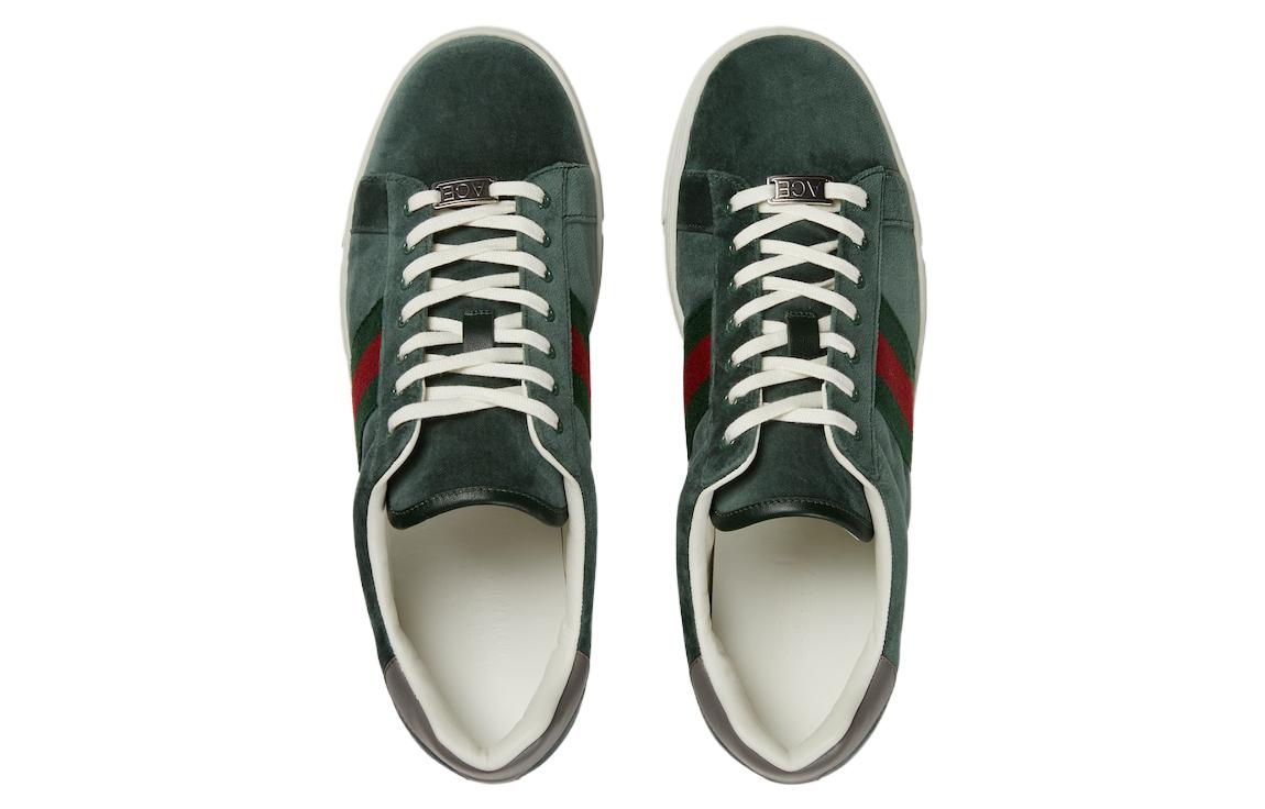Gucci Ace Velvet Sneakers 'Green Red' 757893-FACGV-3949