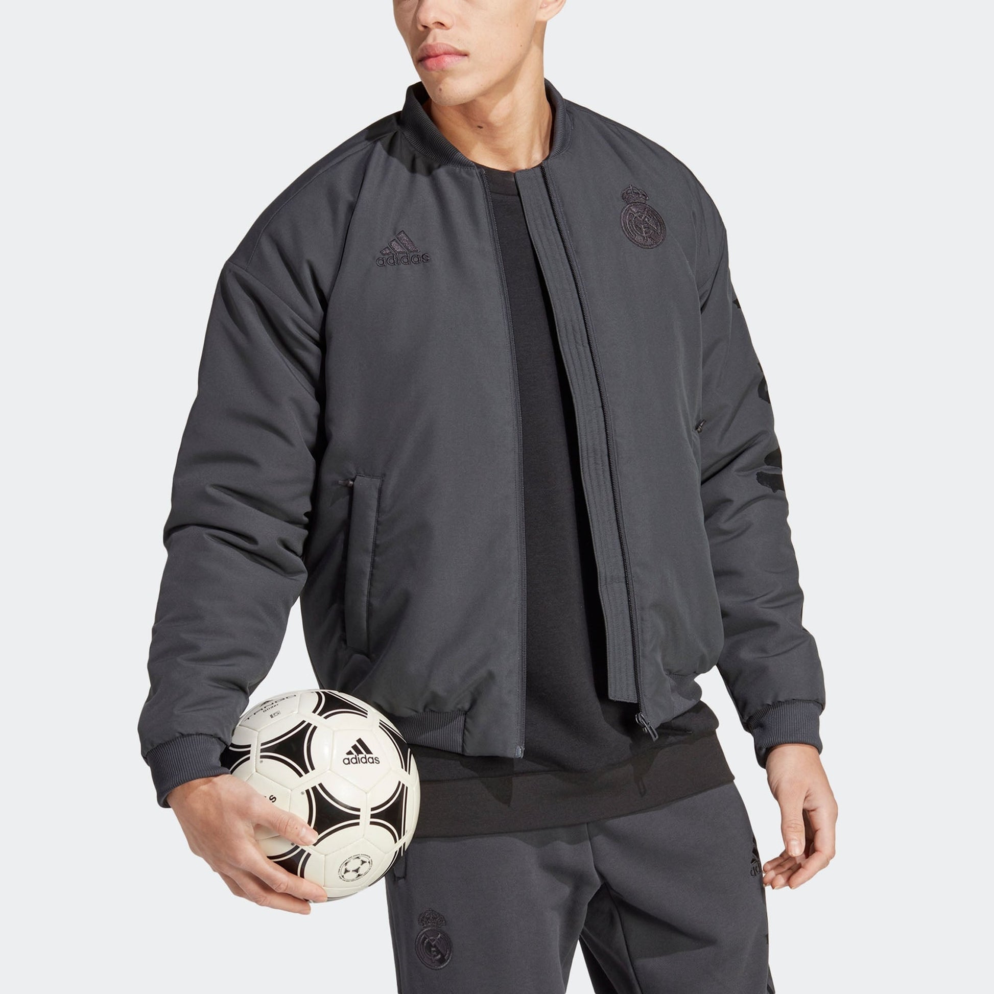 adidas Real Madrid Chinese Story Padded Jacket 'Grey' HT6454