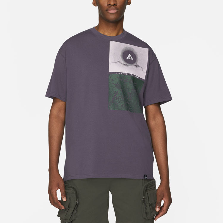 Nike ACG Nature Funny Printing Loose Sports Round Neck Short Sleeve Purple Dark purple DD8808-506