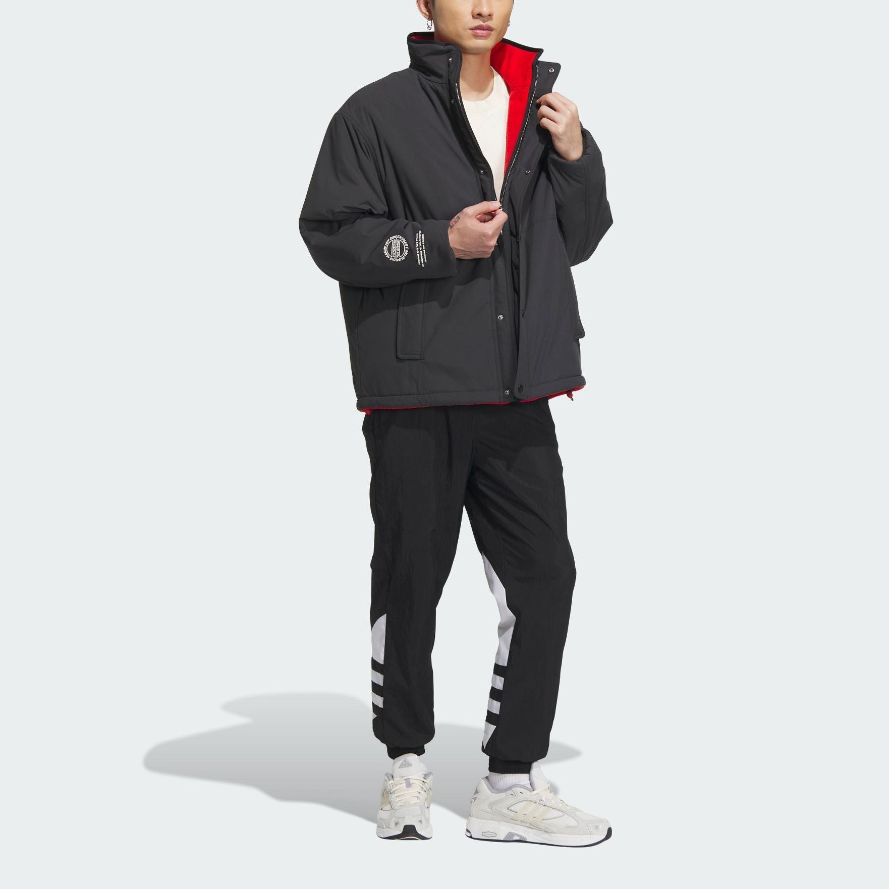 adidas Originals x Feifei Ruan Reversible Sherpa Jackets Asia Sizing 'Black Red' IX4209