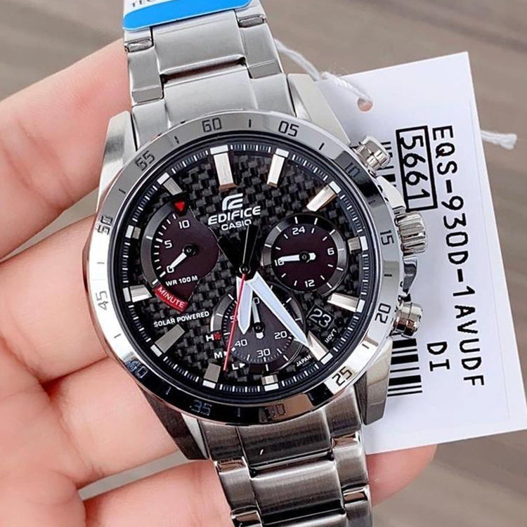 CASIO EDIFICE Waterproof Men's Silver Solar Powered Mens EQS-930D-1A