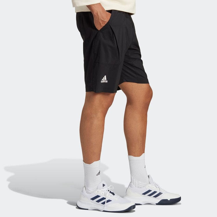 Men's adidas Casual Logo Printing Straight Shorts Black HY8721