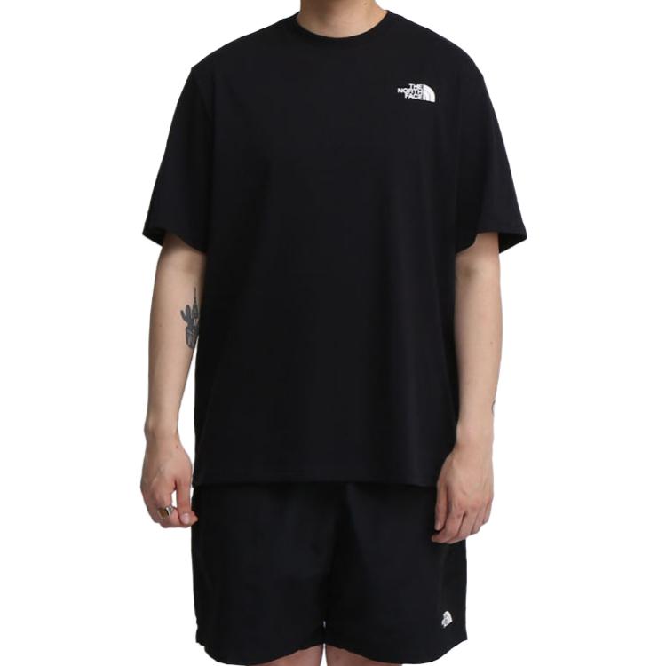 THE NORTH FACE Graffiti Character Small Logo Short Sleeve Couple Style Black NT7UL09A