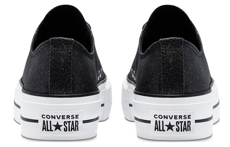 (WMNS) Converse Chuck Taylor All Star Platform Low 'Black Glitter' 569377C