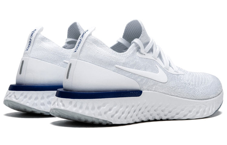 (WMNS) Nike Epic React Flyknit 'White Racer Blue' AQ0070-100