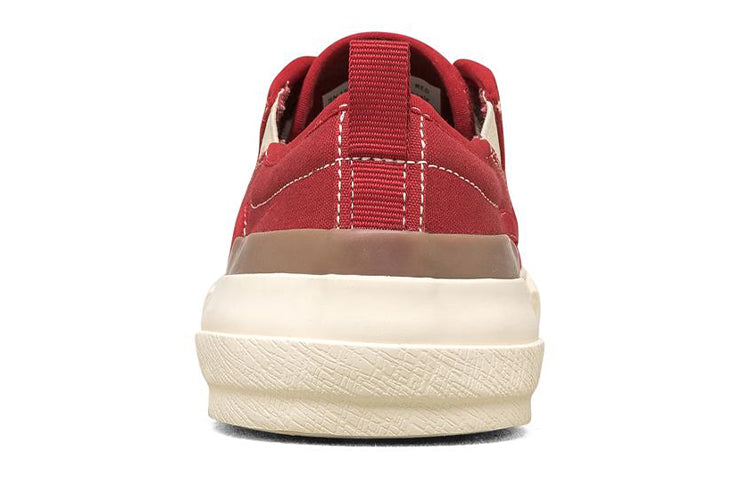(WMNS) Skechers New Moon Low Top Canvas Sneakers Red 155391-RED