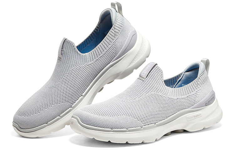 (WMNS) Skechers Go walk 6 'Light Grey' 124530-LTGY