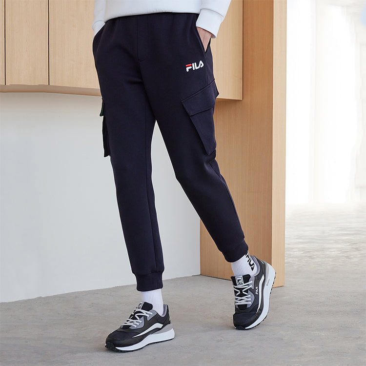 Yellow FILA Sports Loose Knit Cargo Pants Blue F11M118661F-NV