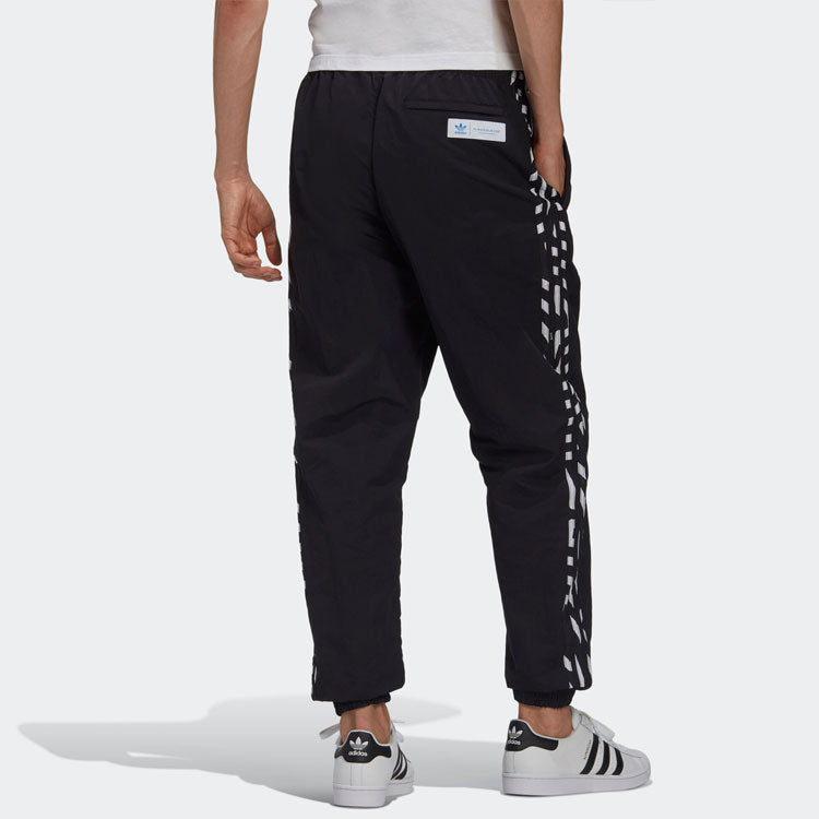 Men's adidas originals x Takahashi Riko Crossover Solid Color Sports Pants/Trousers/Joggers Black GJ6715