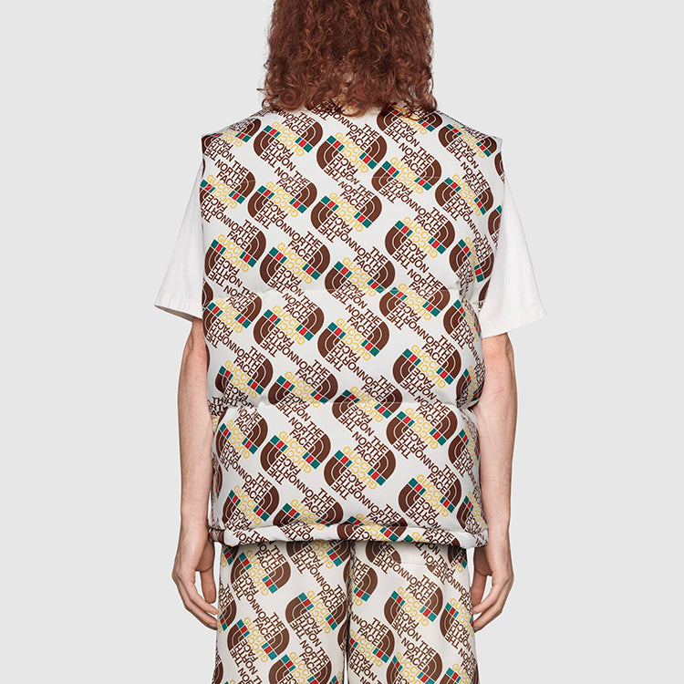Gucci x The North Face Down Vest 'Ivory Brown' 648864-XAABY-9097