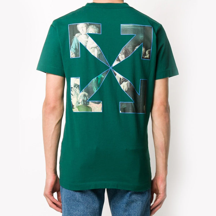 Off-White FW20 Caravaggio Printed Men Green OMAA027E20JER0085710