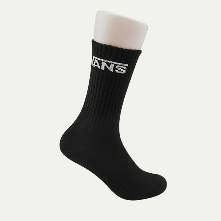 Vans Classic Crew Socks 3 Pairs 'Black White' VN000XRZBLK