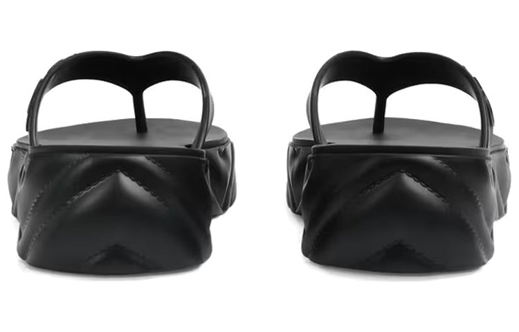 (WMNS) Gucci Thong Platform Sandal 'Black' 746334-JFM00-1000