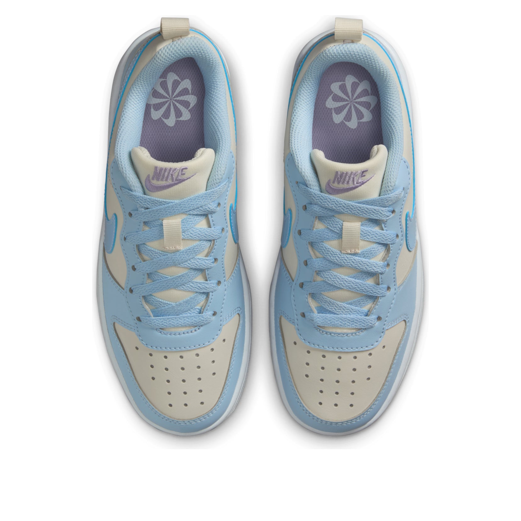 (GS) Nike Court Borough Low Recraft 'Soft Pearl Hydrangeas White Celestine Blue' IH4048-001
