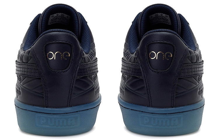 PUMA x one8 Virat Kohli Basket Classic Casual Board Shoes Black/Blue 375314-02