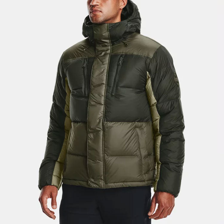 Under Armour ColdGear Infrared Down Blocked Jacket 'Black Olive' 1364895-310