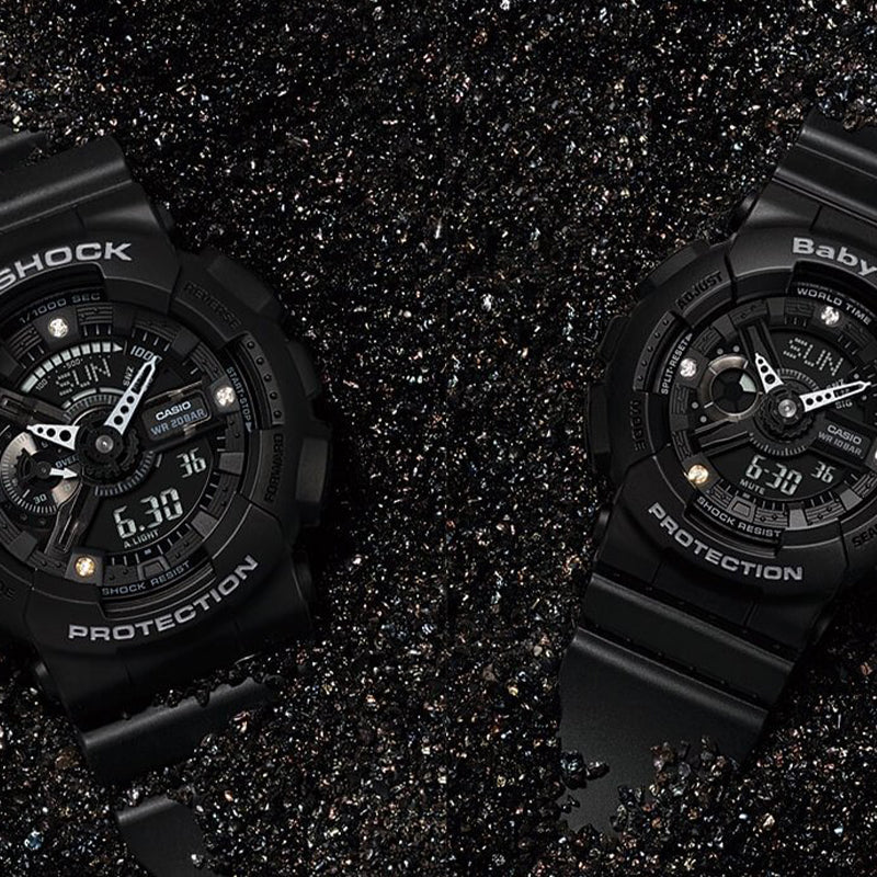 CASIO Baby-G 'Black' GA-135DD-1A&BA-135DD-1A