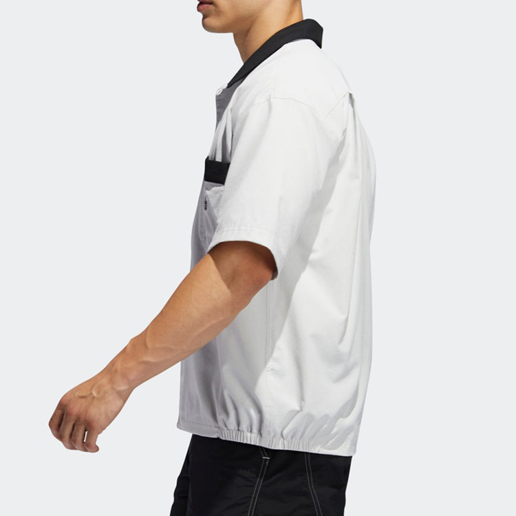 adidas originals Casual Cozy Short Sleeve Shirt Gray FM1416