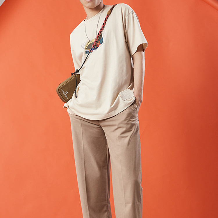 Li-Ning Paris fashion week FW20 Series Loose Short Sleeve Gray AHSQ561-4