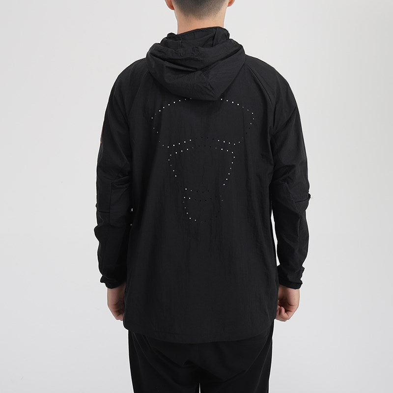 Men's Nike Logo Sports Hooded Jacket Black CU5000-010