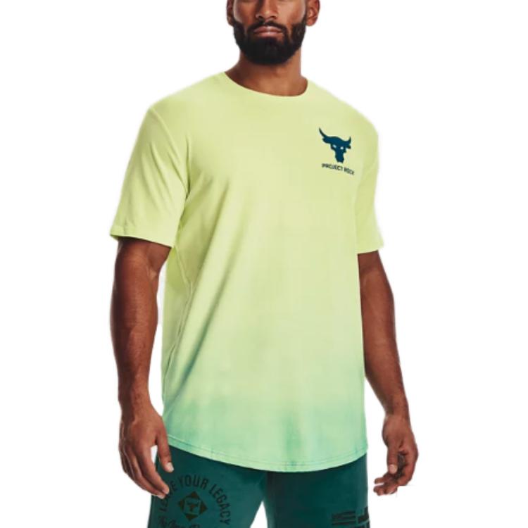 Under Armour Project Rock Fade T-shirt 'Yellow Green' 1378906-391