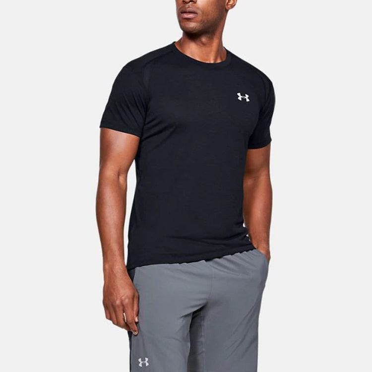 Men's Under Armour Streaker Series Running Sports Short Sleeve Black 1326579-001