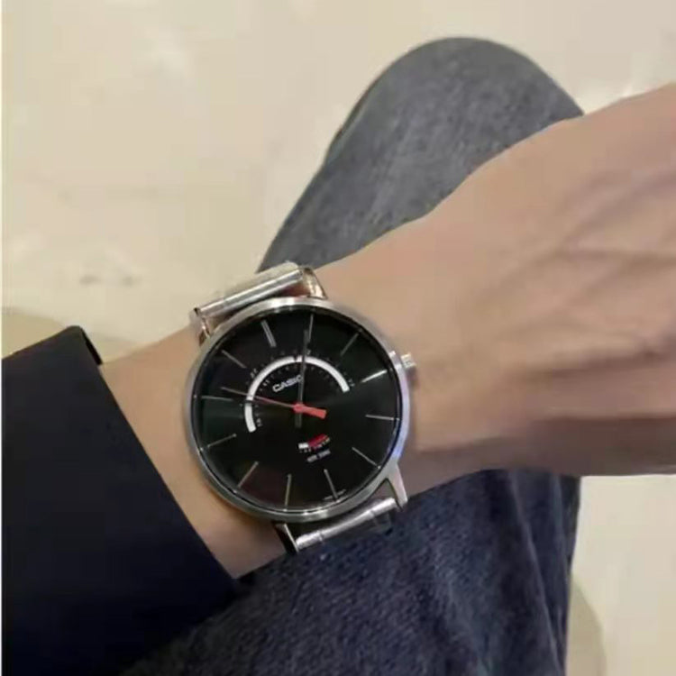 Casio Dress Classic Minimalistic Analog Watch 'Black Silver' MTP-B105D-1AV
