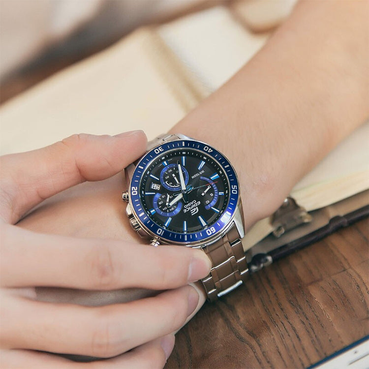 Casio Edifice Smart Analog Watch 'Silver Black Royal Blue' EFV-620D-1A2V