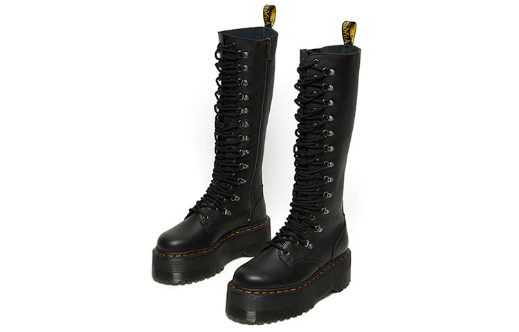(WMNS) Dr.Martens 1B60 Max Hardware Leather Extra High Boots 'Black' 26899001