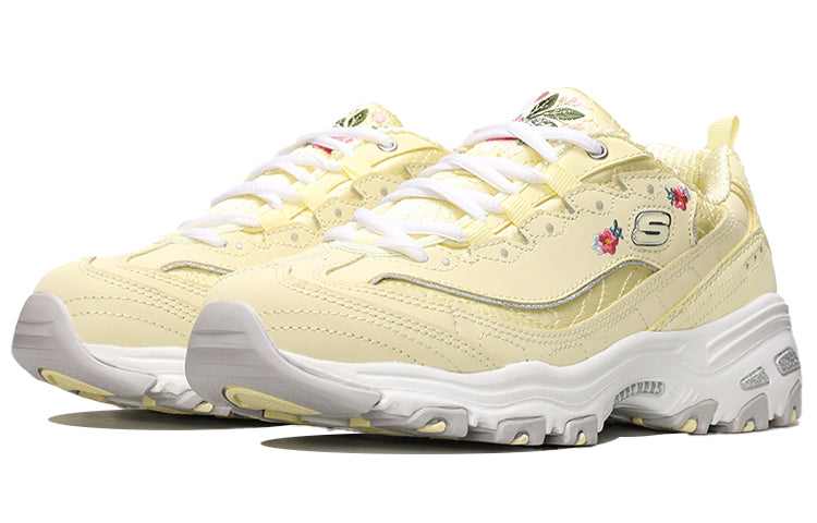(WMNS) Skechers D'Lites-Bright Blossoms Low-Top Daddy Shoes Yellow 11977-YEL