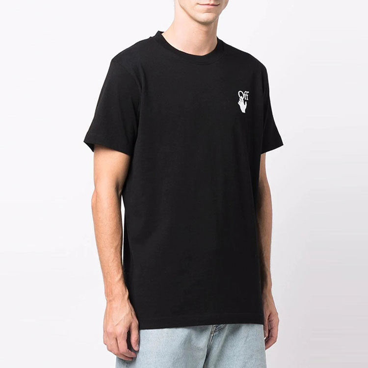 Off-White FW21 Gradient Multi-Color Arrow Short Sleeve Ordinary Version Black OMAA027F21JER0051084