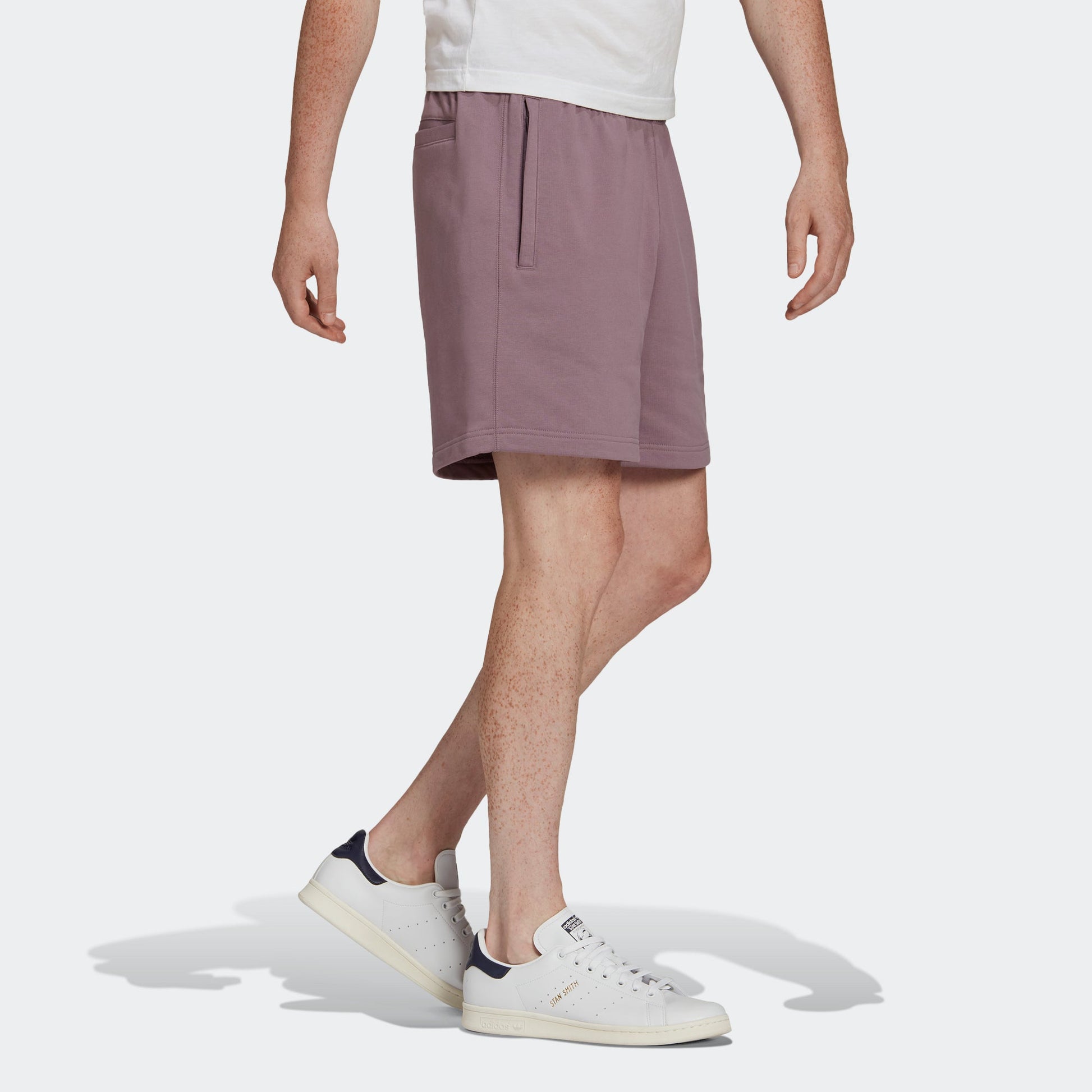Men's adidas originals C Short Ft Solid Color Lacing Sports Shorts Light Purple HF6368