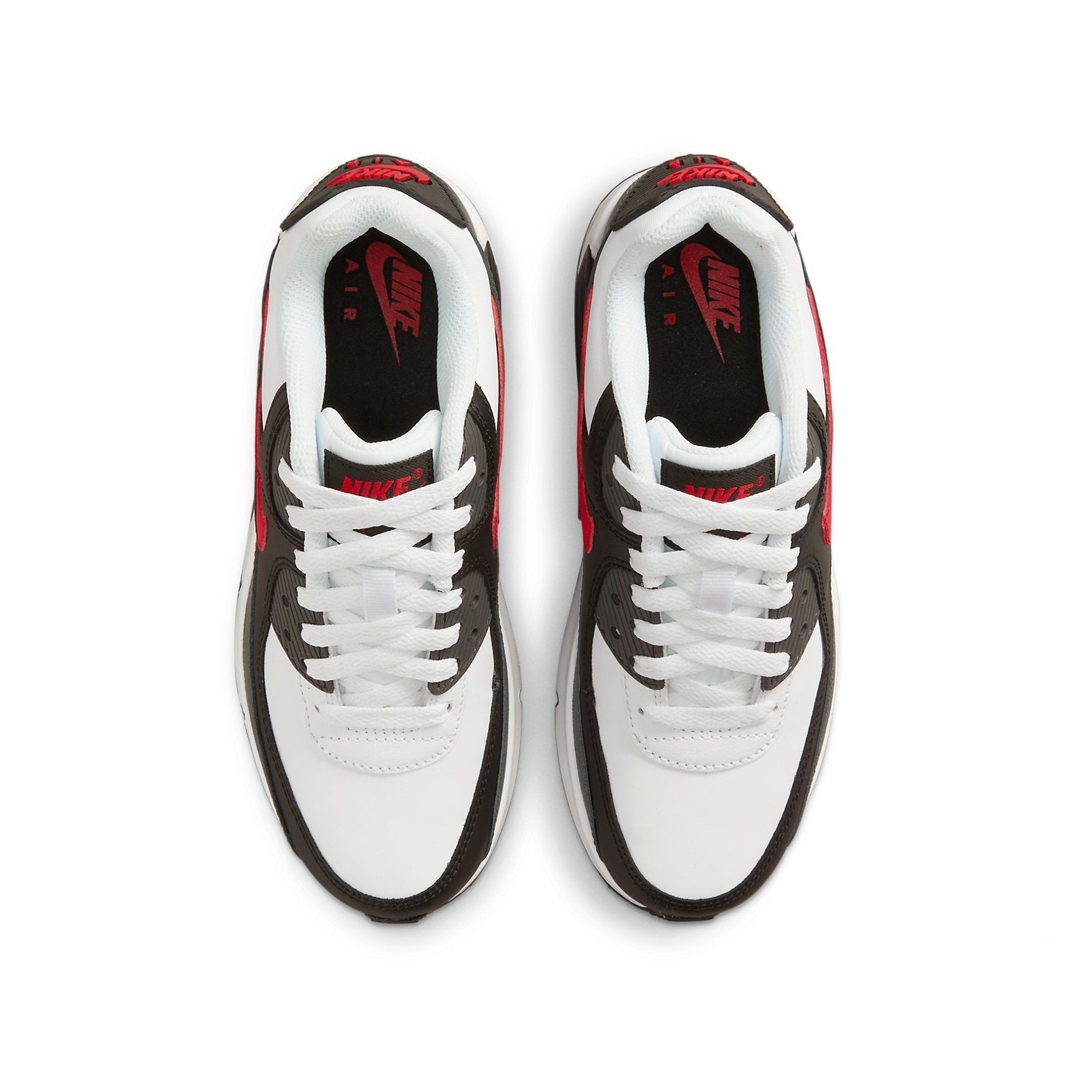 (GS) Nike Air Max 90 Leather 'Iron Grey University Red' CD6864-113